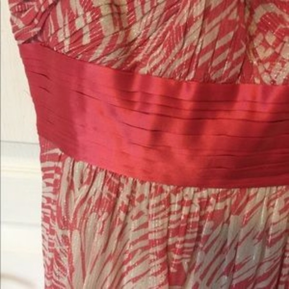 Coral/Cream BCBG Formal Dress - Picture 3 of 7